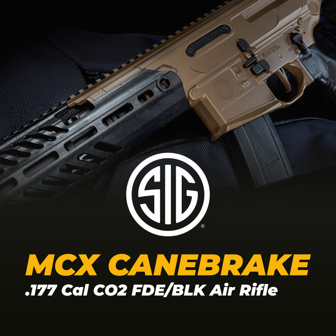 Sig Sauer MCX Canebrake .177 Cal CO2 Powered FDE/BLK Air Rifle AIR-MCX-CANEBRAKE