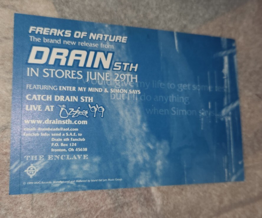 DRAIN S.T.H. promo sticker