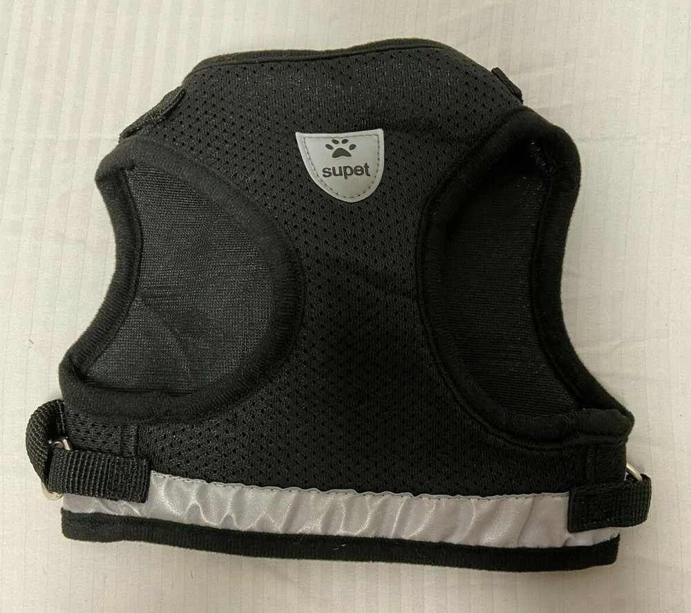 Supet Soft Black Mesh Vest Harness XL