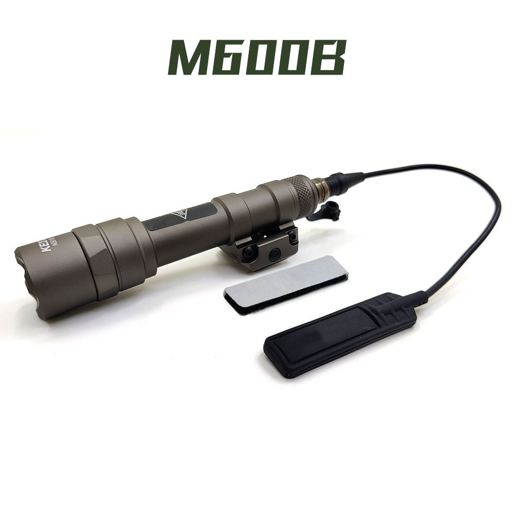 Tactical Light M600 Style M600B LED Flashlight With Remote Pressure Switch US