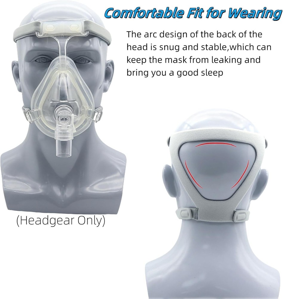 Universal Replacement Headgear Strap Full Mask Replace Part, 4-Point...