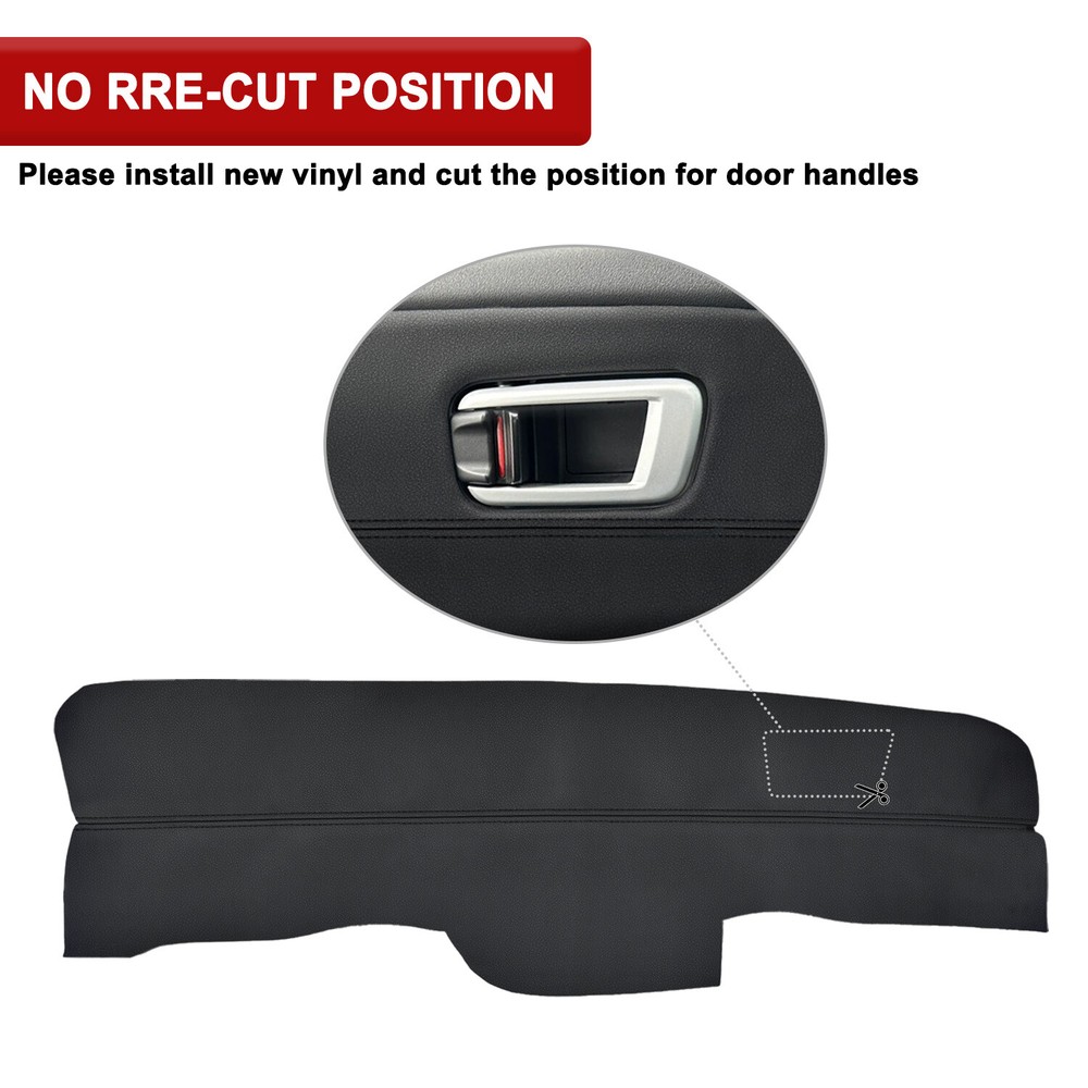 Insert Front Door Panel Cover Leather Replacement Honda Pilot 2009-2015 Black