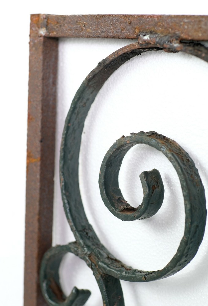1900s Wrought Iron S Scroll Curve Panel