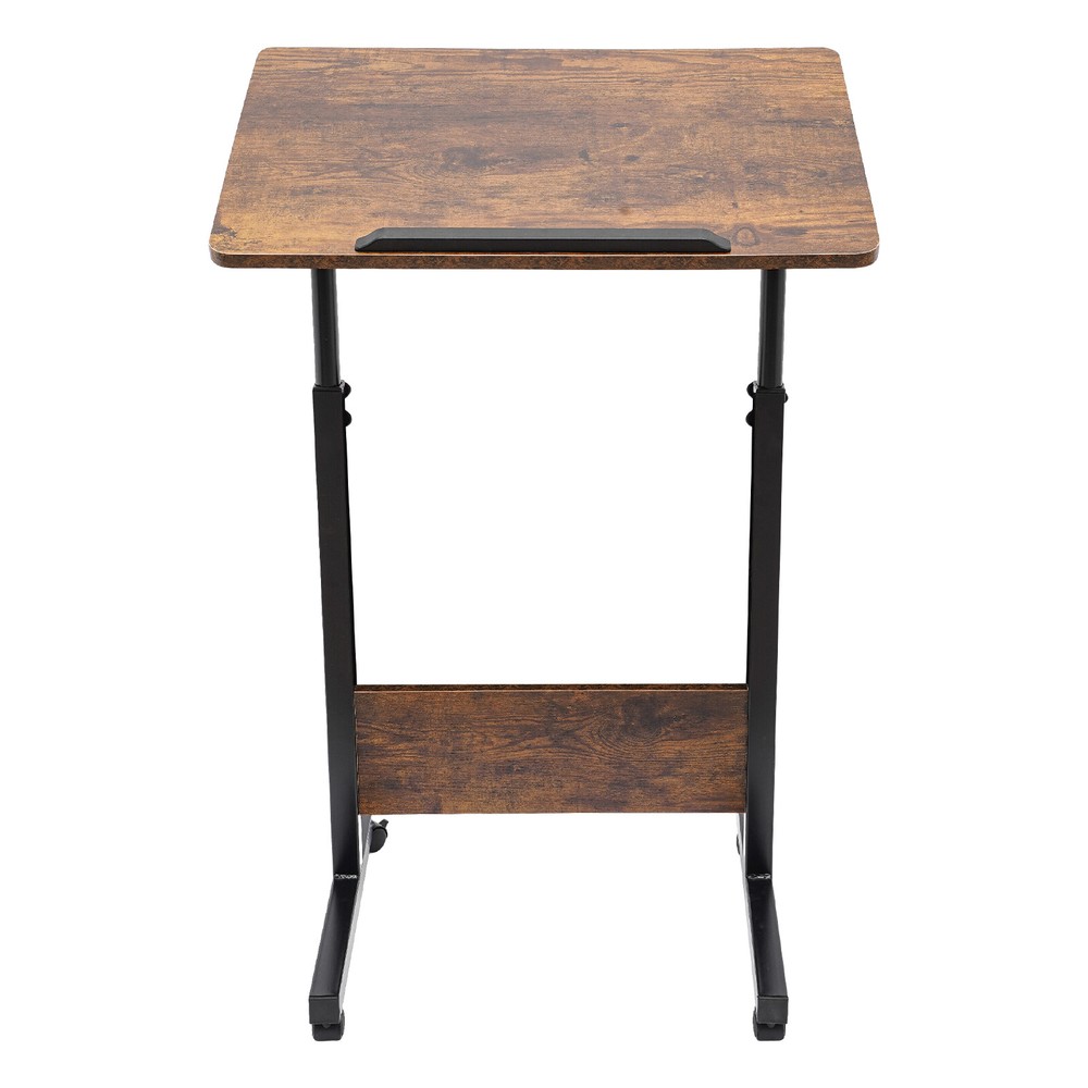 Floor Mount Portable Laptop Desk Rolling Computer Stand Adjustable Height
