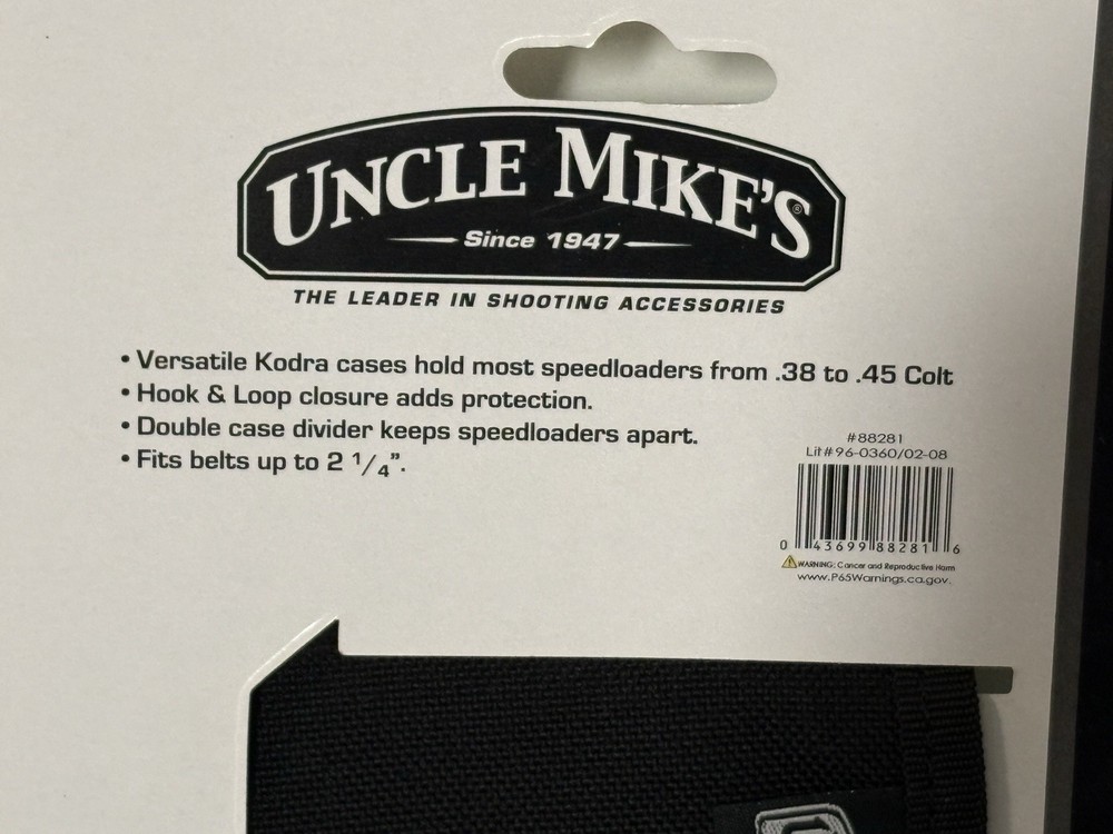 Uncle Mike's 8828-1 Universal Double Speedloader Case