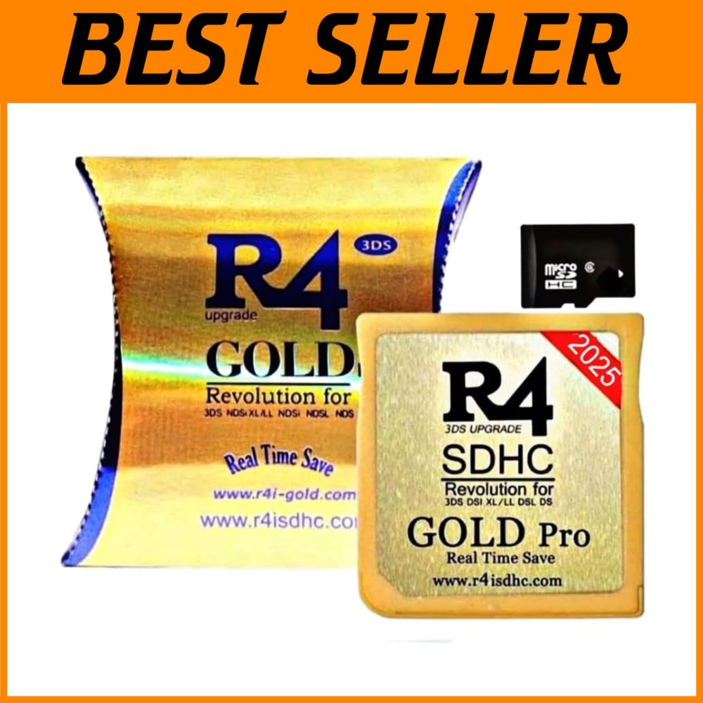 R4 SDHC Gold Pro with YS Menu & 32GB Micro SD