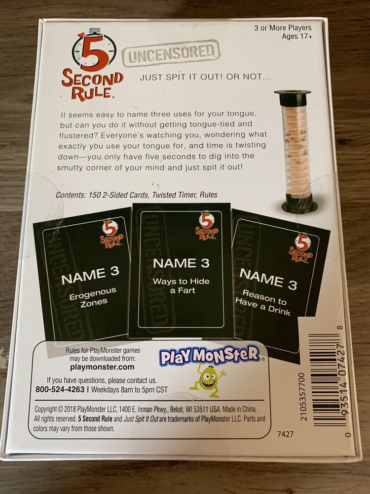 5 Second Rule Uncensored Game