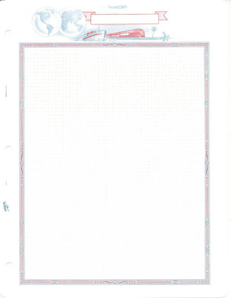 WHITE ACE Quadrille Blank Pages - Package of 12 Pages