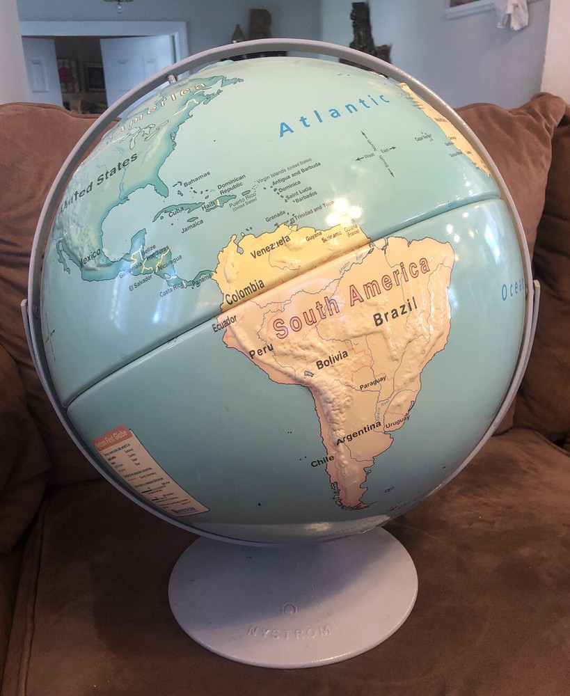 Nystrom First Globe Double Axis 16" Contoured Relief Globe