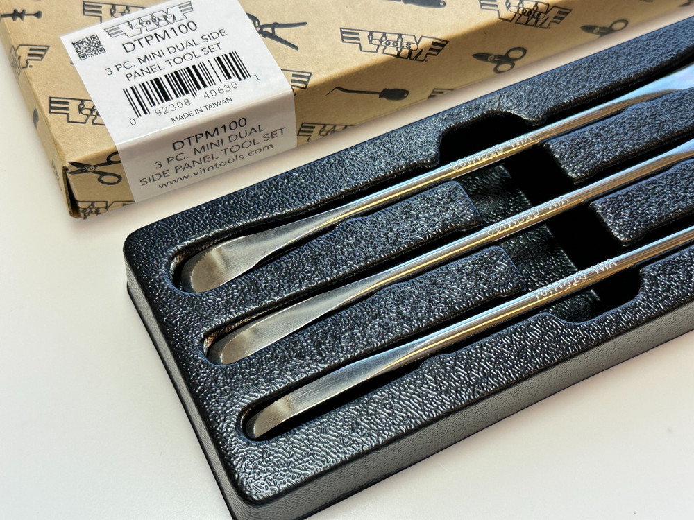 VIM Tools DTPM100 3pc Mini Precision Double Sided Panel & Trim Tool Prying Set
