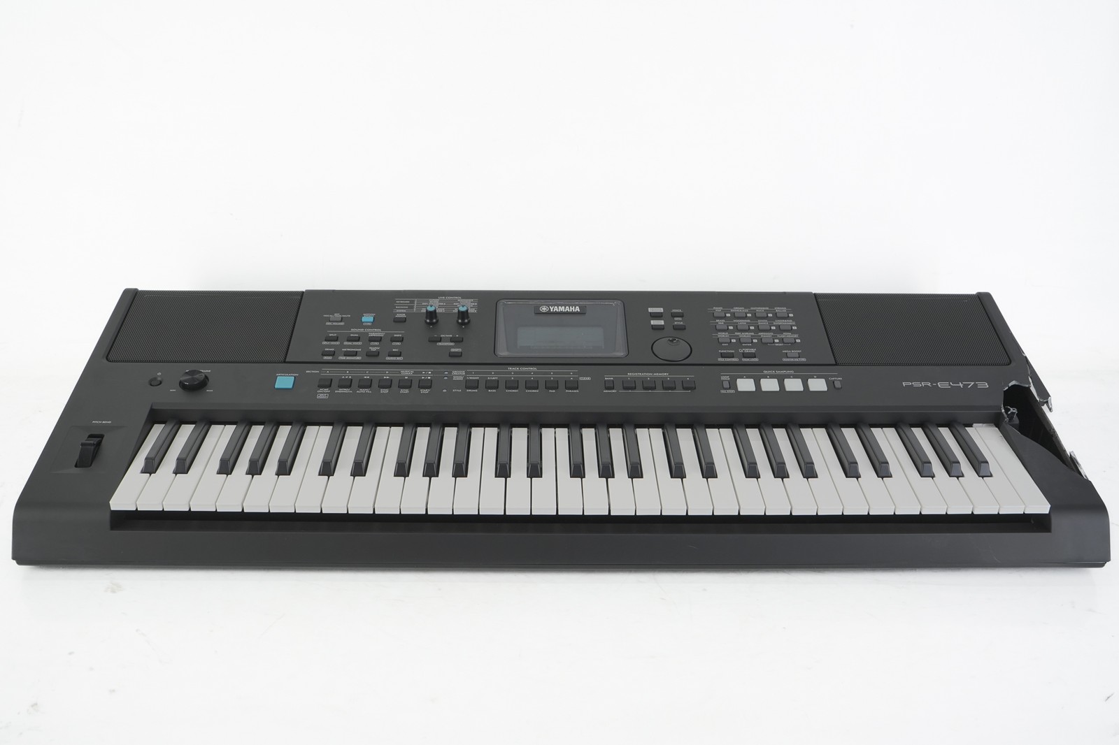 Yamaha PSR-E473 61-Key High-Level Portable Keyboard Damaged