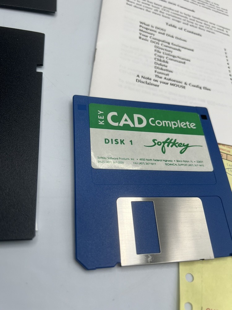 Vintage Key CAD Complete Version 6.0 Softkey Design Software IBM PC 90s