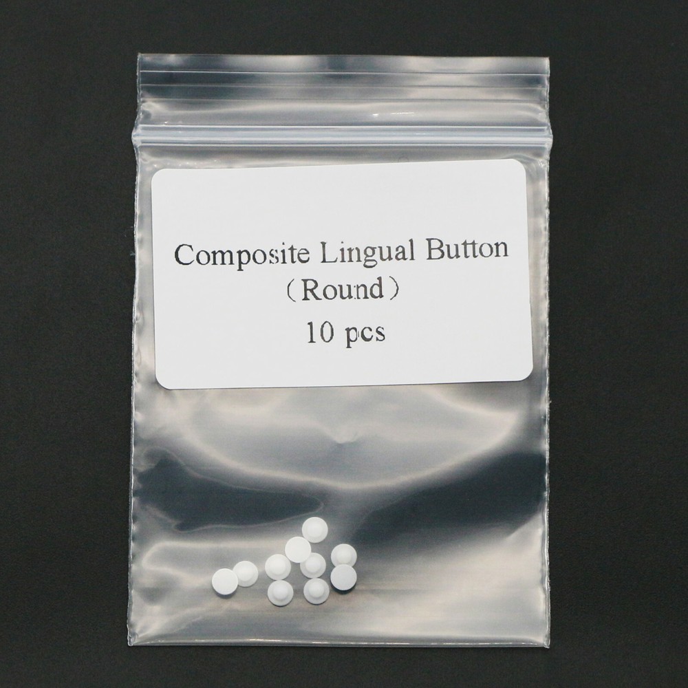 50 Pcs Dental Orthodontic Ceramic Lingual Button Bondable Round Rectangular