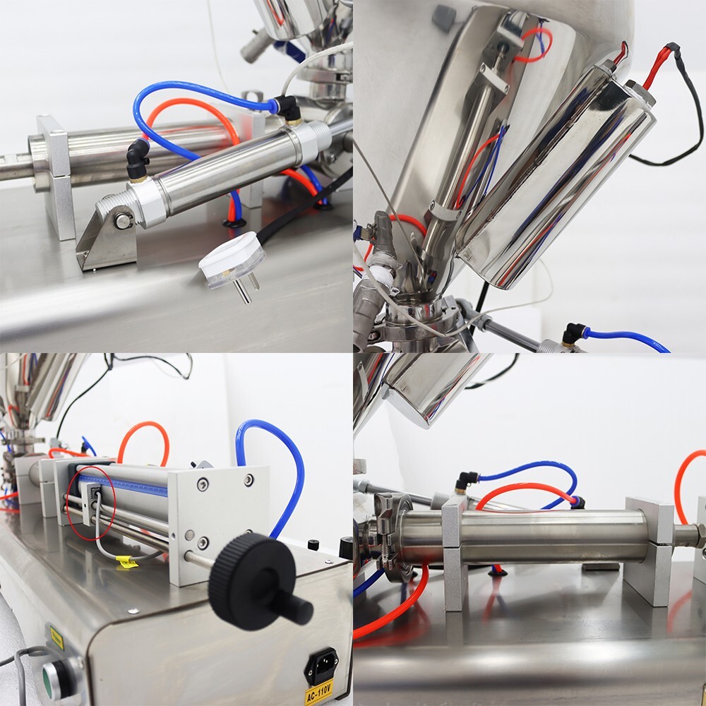 110V Upgraded Version Single-Head Paste Liquid Heating Filling Machine100-1000ml
