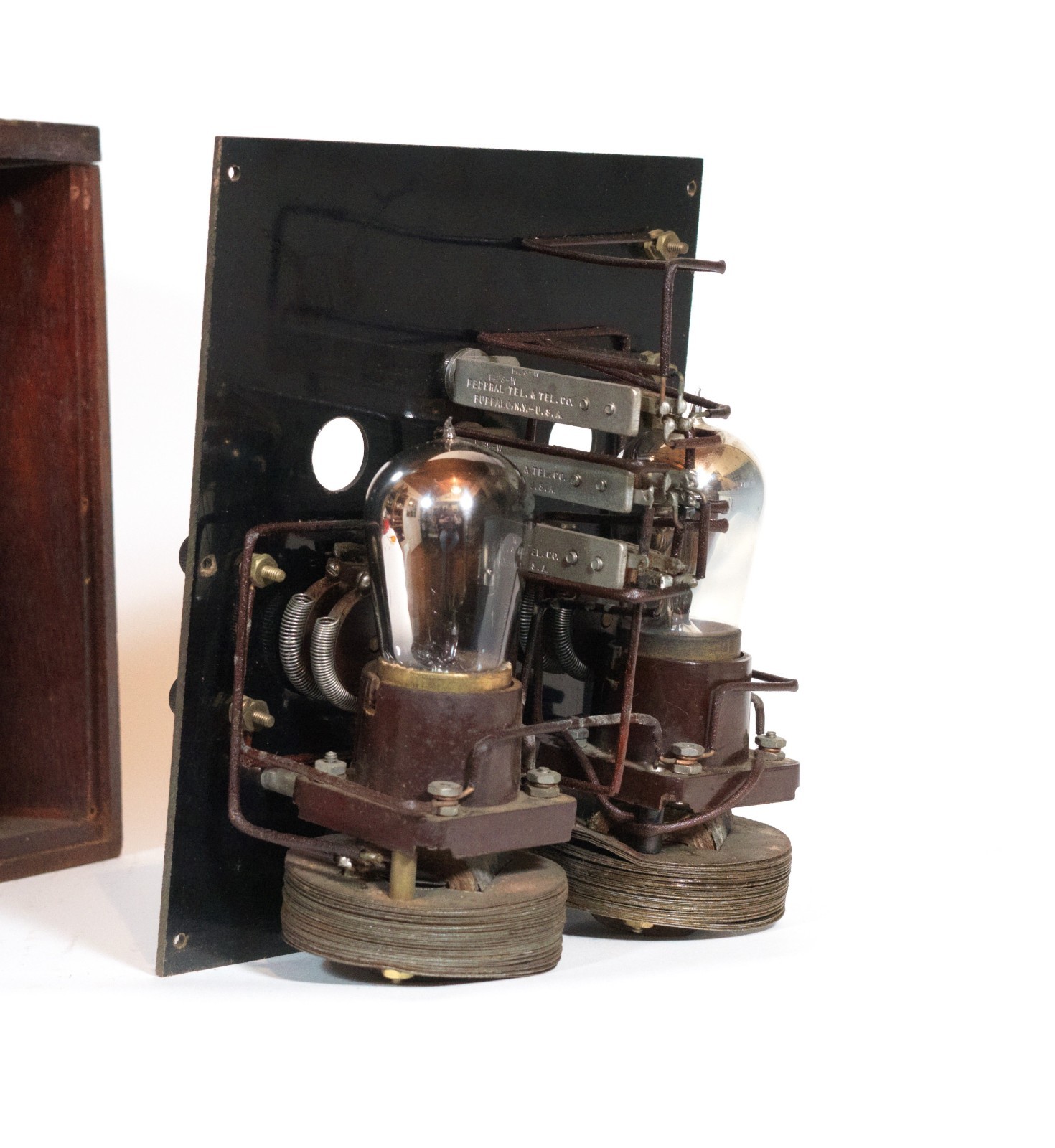 1922 Clapp Eastham HZ 2-Stage Radio Amplifier w/Brass Base Tipped Tubes * Works