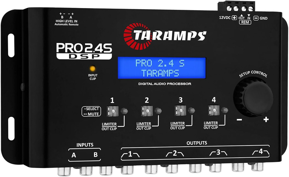 Taramps Pro 2.4S DSP Crossover Full Digital Signal Processor and Equalizer with