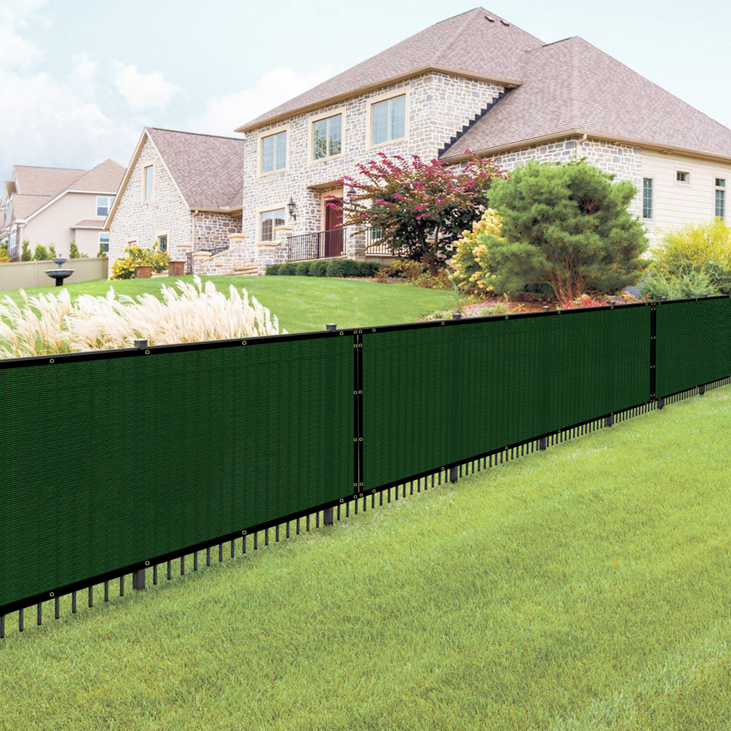 4' 5' 6'x50' Privacy Fence Screen Windscreen Mesh Fabric Shade Cover Tarp Garden