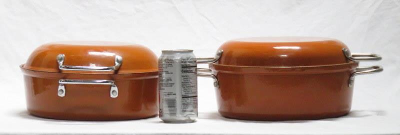 2 Cook's Essentials Cast Iron Multi-Function Pots w/ Lids