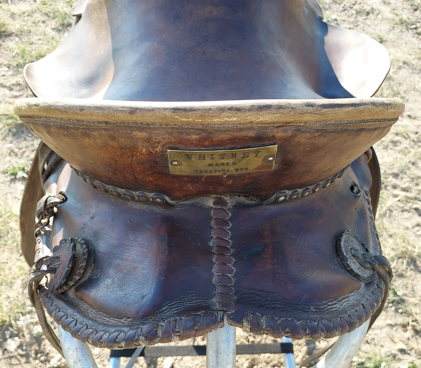 Vintage Whitney Maker Saratoga Wyo. - 14" Saddle - Heiser Fender