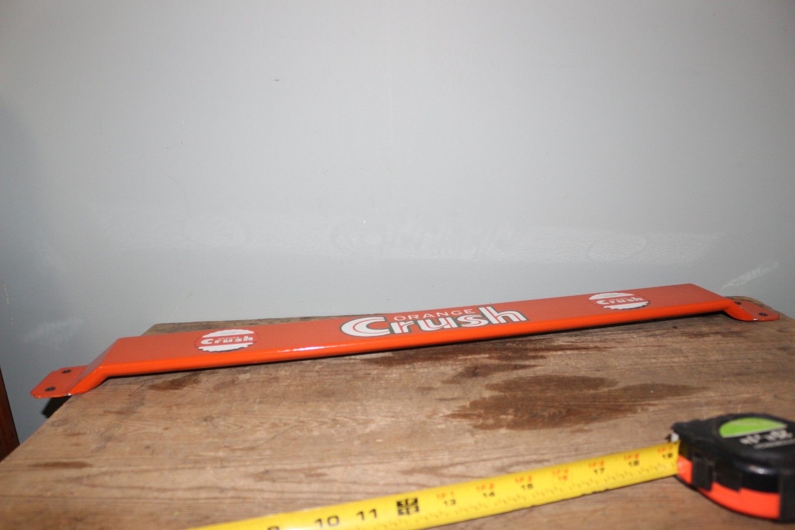 Rare Vintage Orange Crush Soda Pop 32" Door Push Pull Bar Porcelain Metal Sign