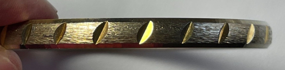 VTG Gold Tone Rigid Bangle Bracelet Stackable 2.75"