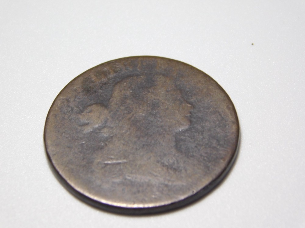 US COINS DRAPED BUST LARGE CENT DATE UNREADABLE