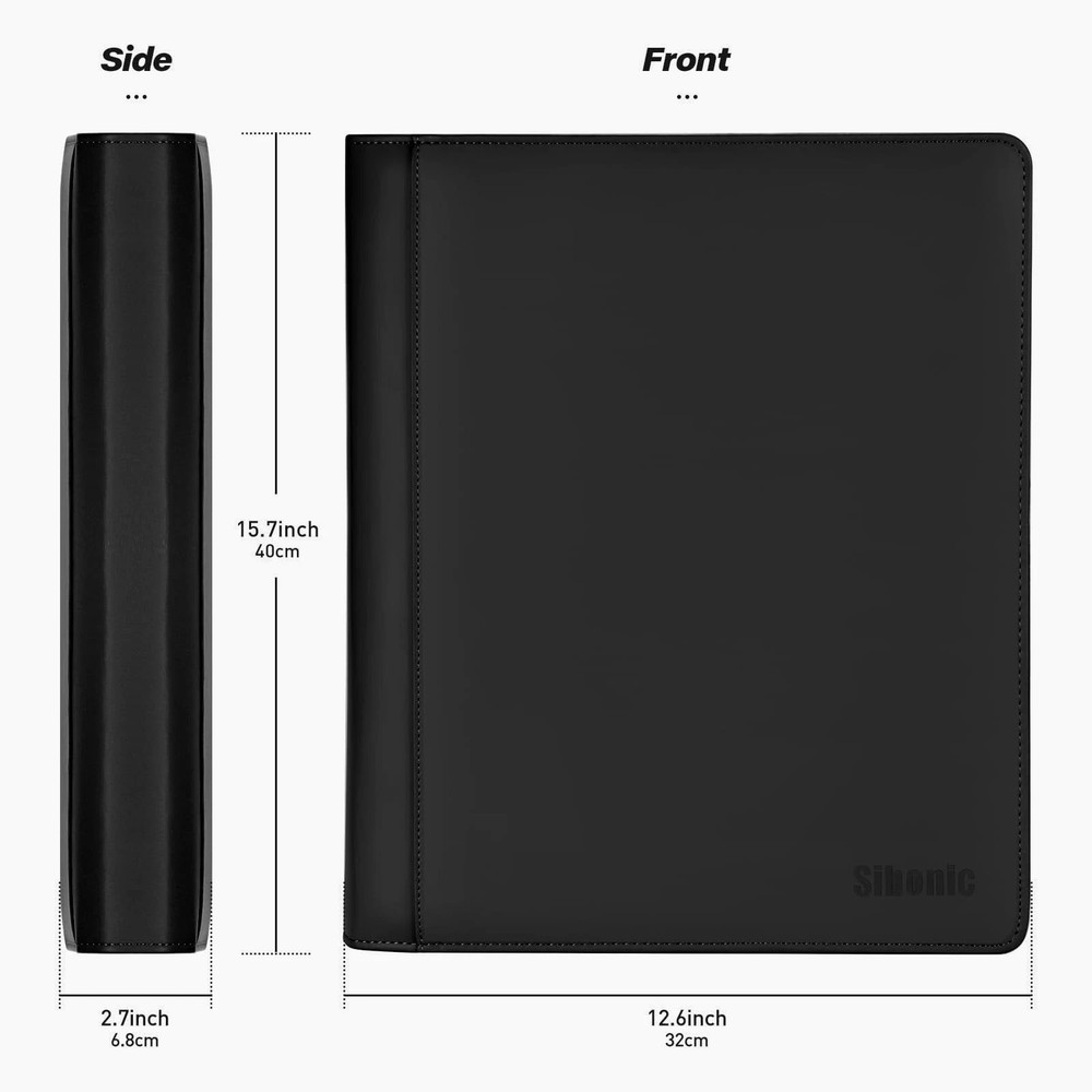 Sibonic 9 Pocket TopLoader Binder, Holds 360 3”x4” Toploader Hard Cases, Slee...