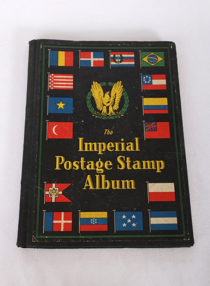 Vintage 1933 Imperial Postage Stamp Album Scott Stamp with Some Stamps