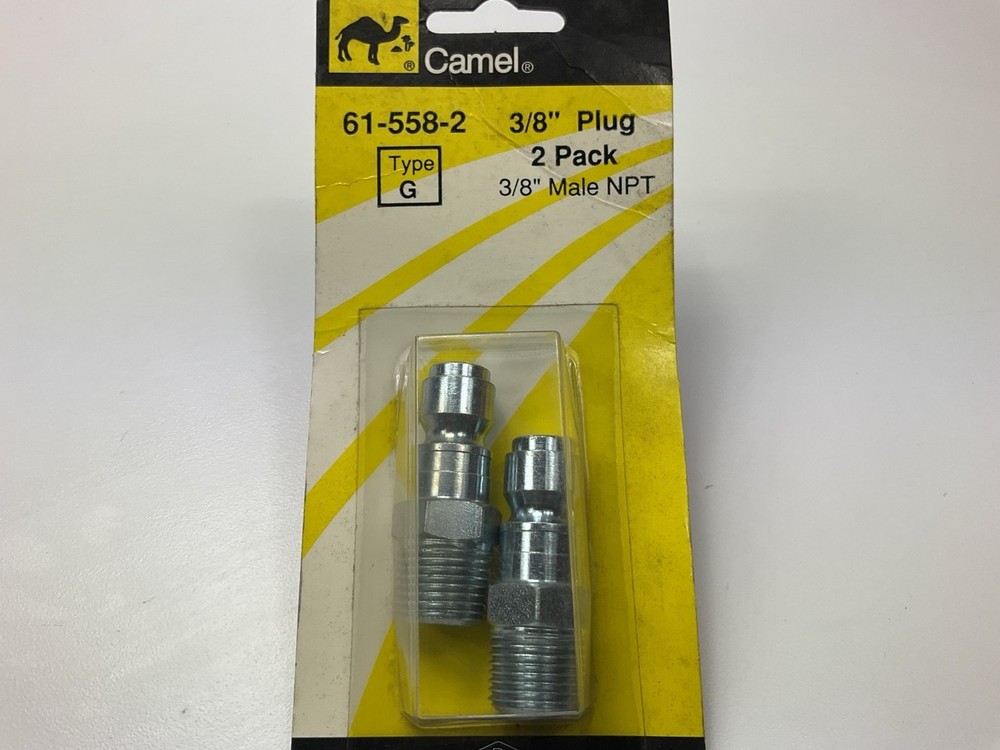 Camel 2 Pack 3/8" Male NPT Air Compressor Hose Quick Coupler Plug Fitting