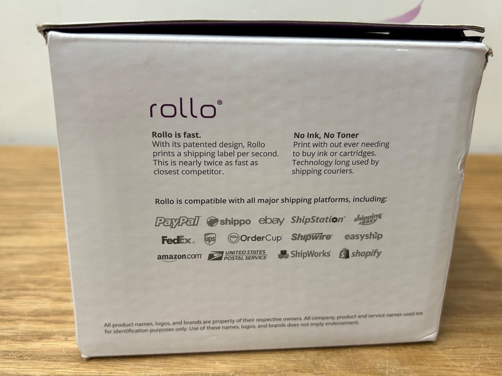 OPEN BOX Rollo Label Printer X1038 Gray with Power USB Cables Plus Labels Bundle