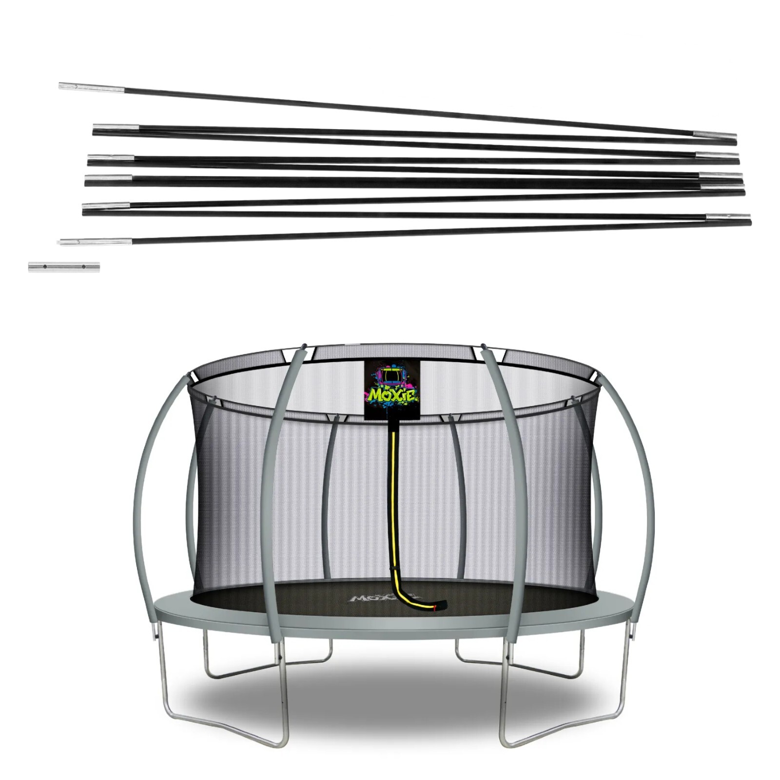 Round Trampoline Replacement Fiberglass Rods, Enclosure Net Fiber Glass Top Ring