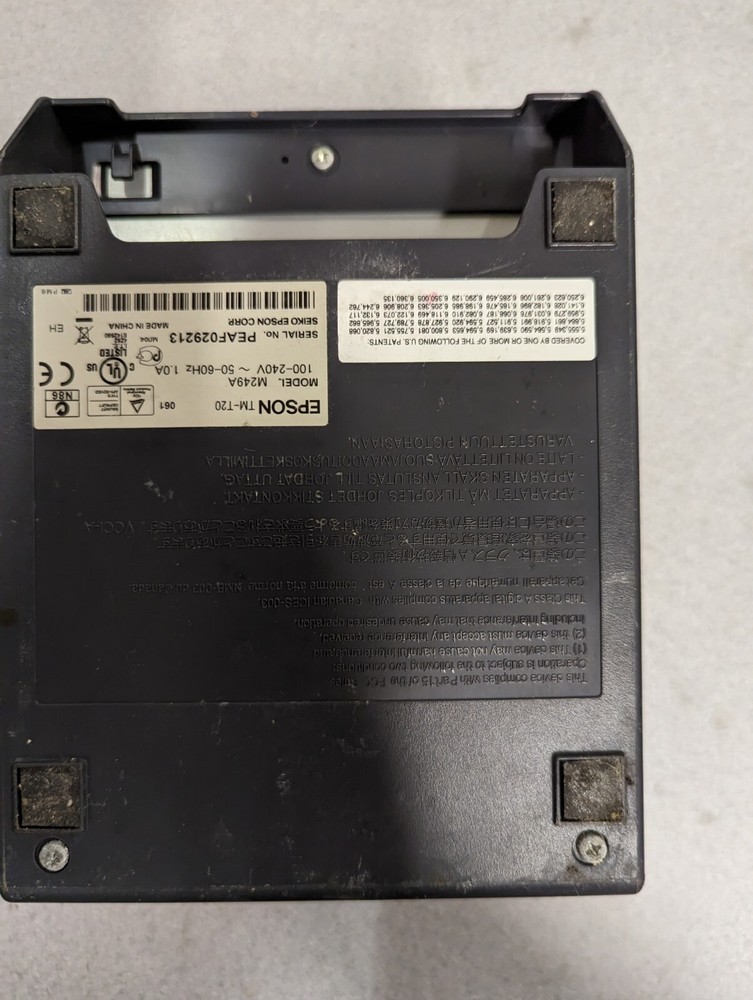 Epson TM-T20 Thermal Receipt Printer M249A Serial DB9 Interface