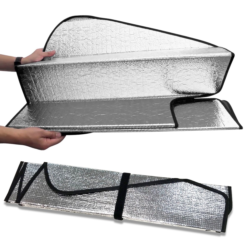Mopar Logo Universal Fit Auto Windshield Sun Shade at Standard Size