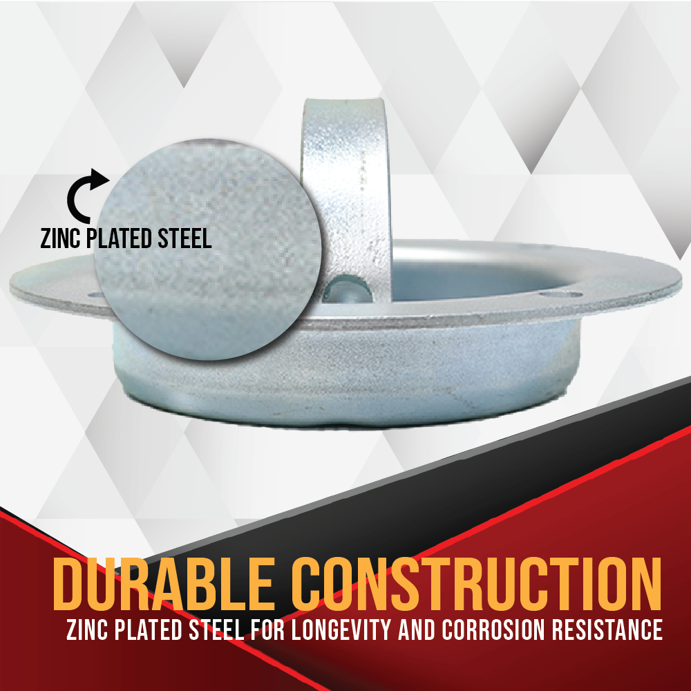 Boxer 4 Pack Recessed D Ring 360 Degree Rotating Pan Fitting Mount