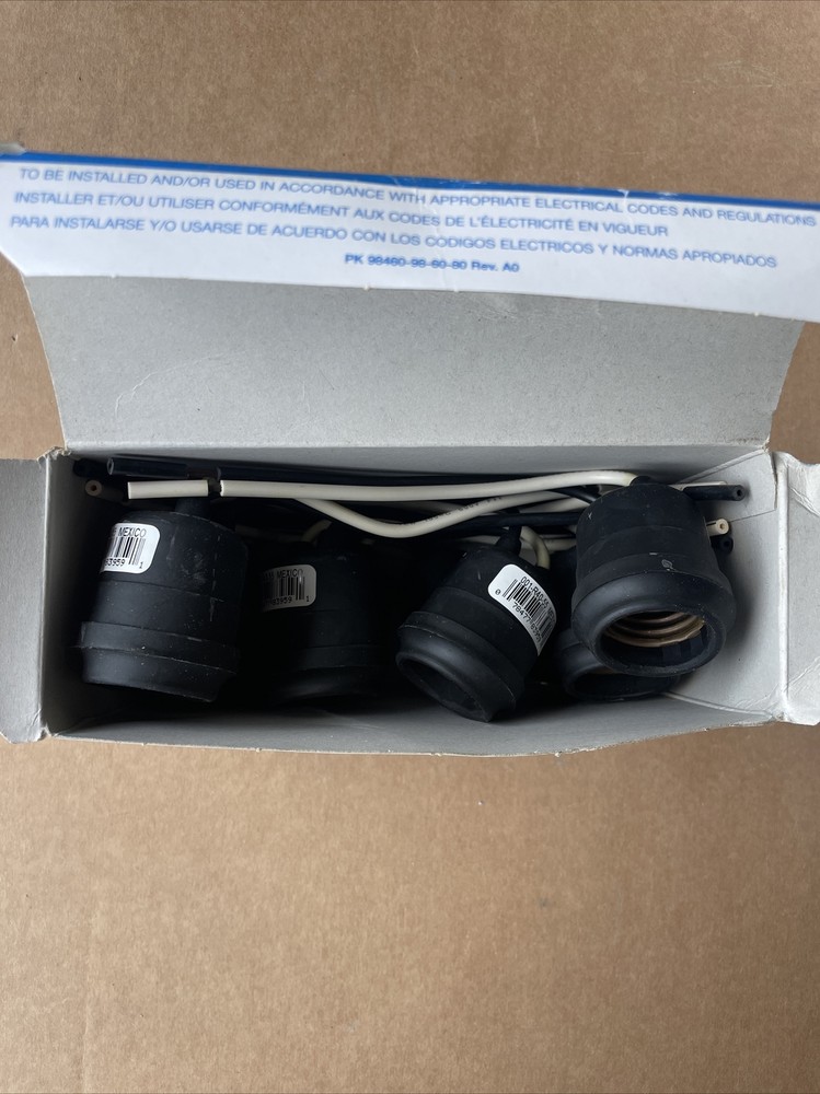 NEW!! Leviton Weatherproof Socket, Black 10 per box