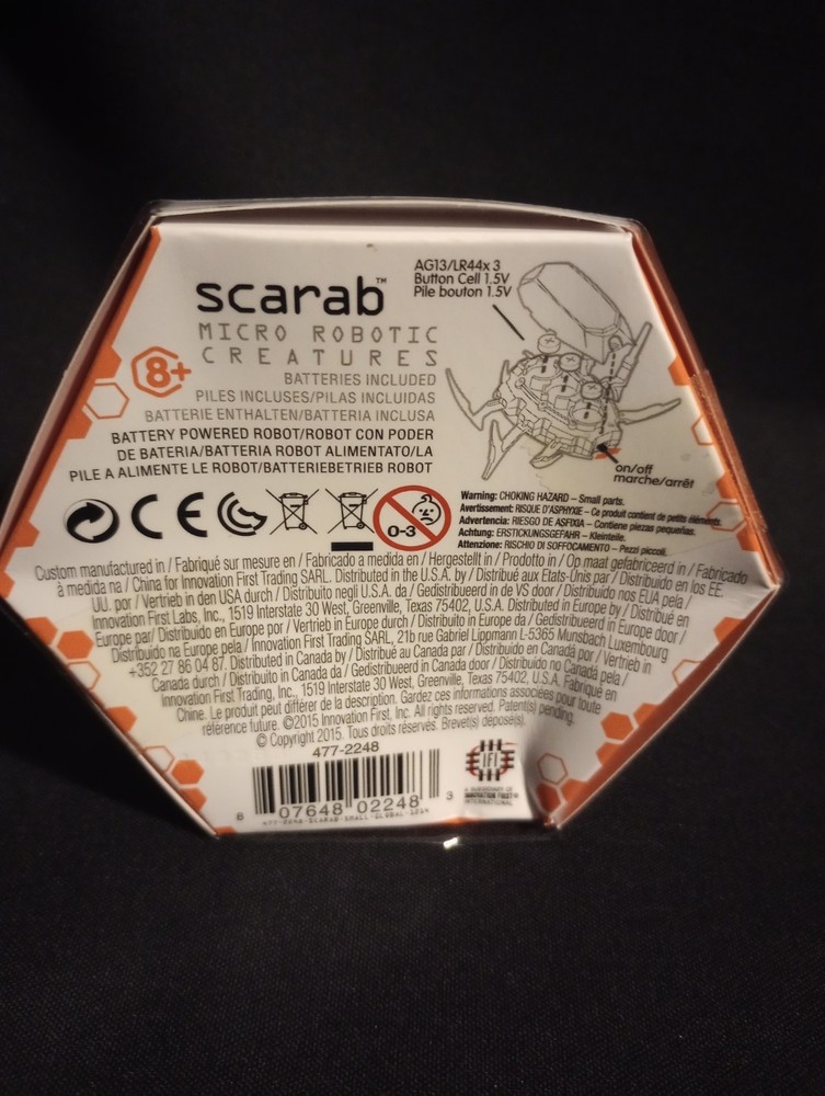 Hexbug Micro Flipping Robotic Creature Scarab Red Hex Bug Miniature STEM NIB