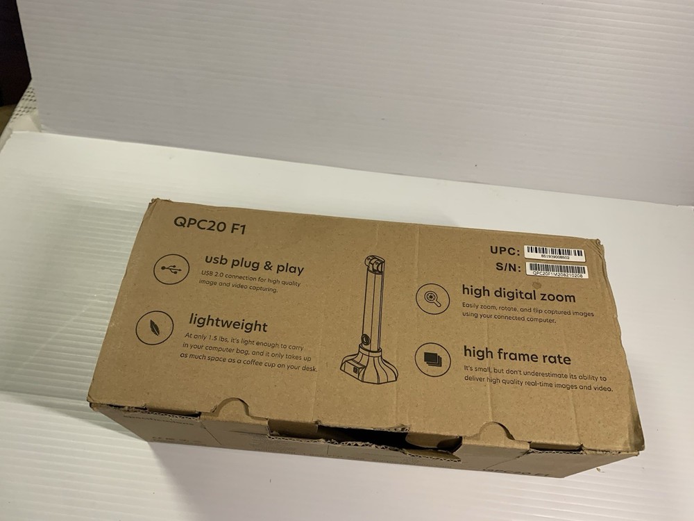 QOMO QPC20 Portable 8MP Document Camera Scanner Foldable Lightweight Affordable