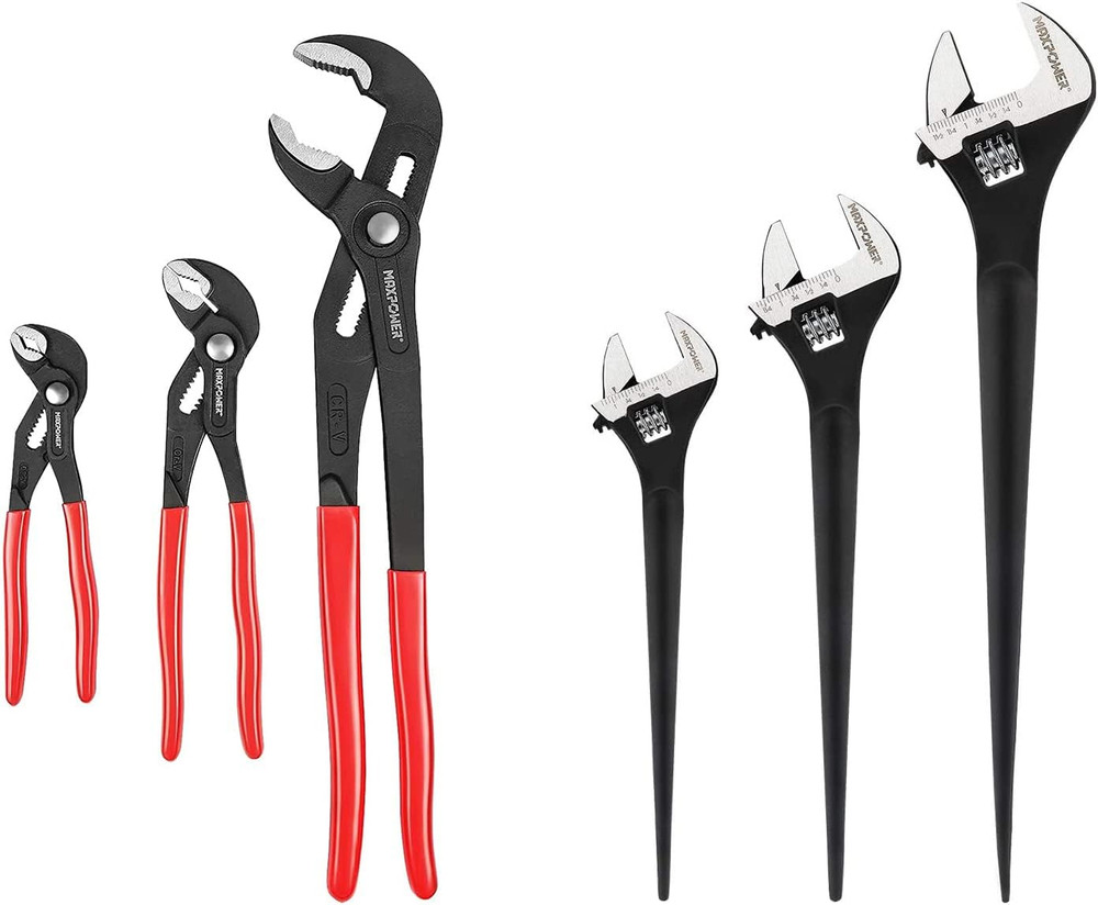 Adjustable Spud Wrench & Water Pump Pliers Tool Set for All Your Needs
