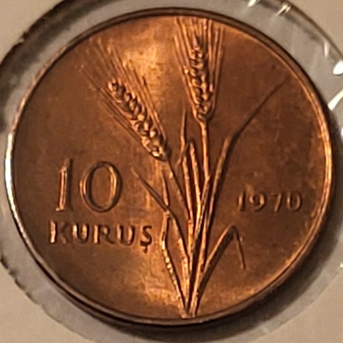 Turkey 1970 10 Kurus Coin - Unc