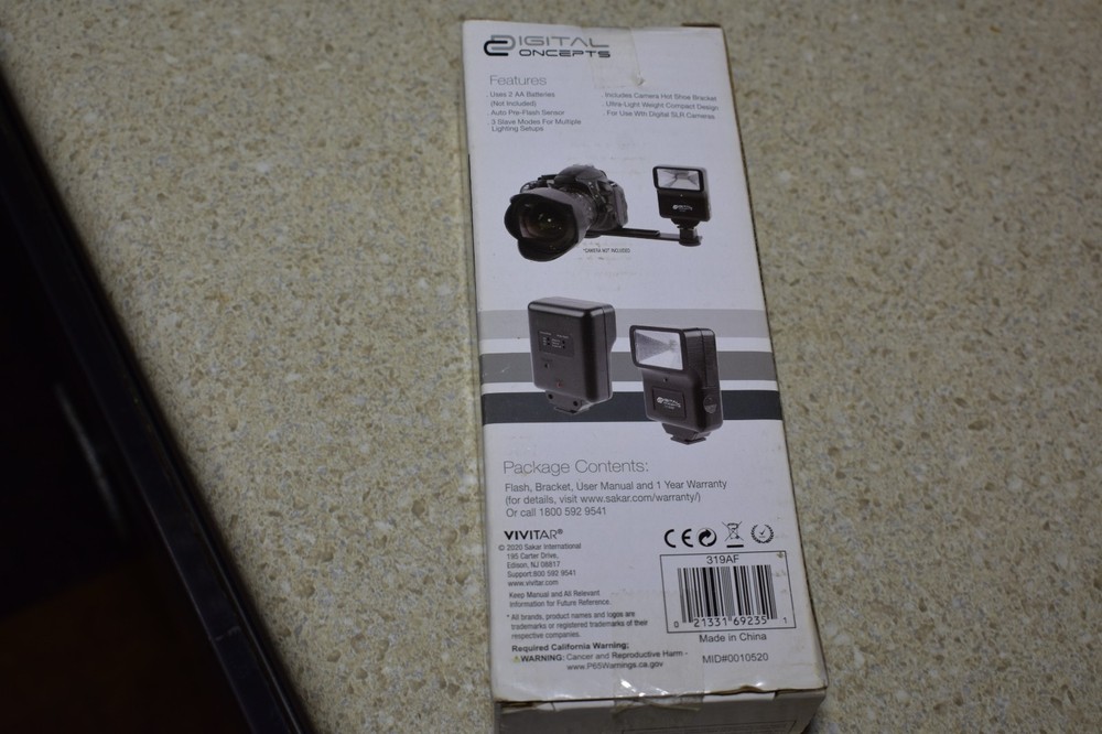 NEW Digital Concepts Digital Compact Design Slave Camera Video Flash 319AF