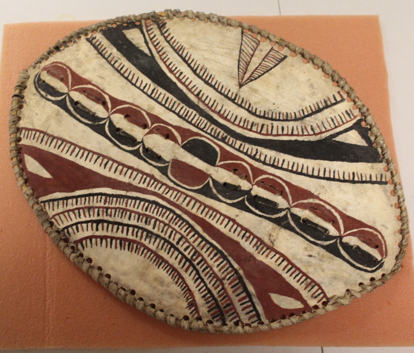 African Maasai Shield_Hand Painted on Hide