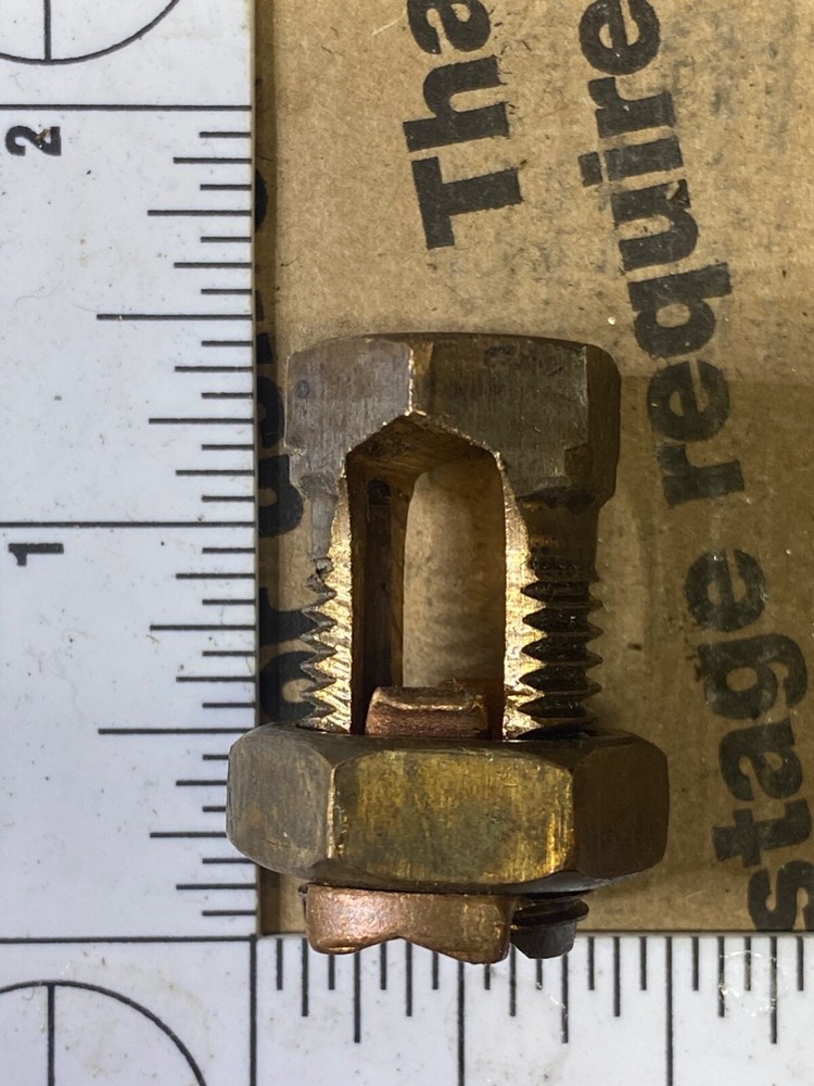 4 Split-Bolt Copper Connectors, IK-2 DB, 6-2STR, 4-35O