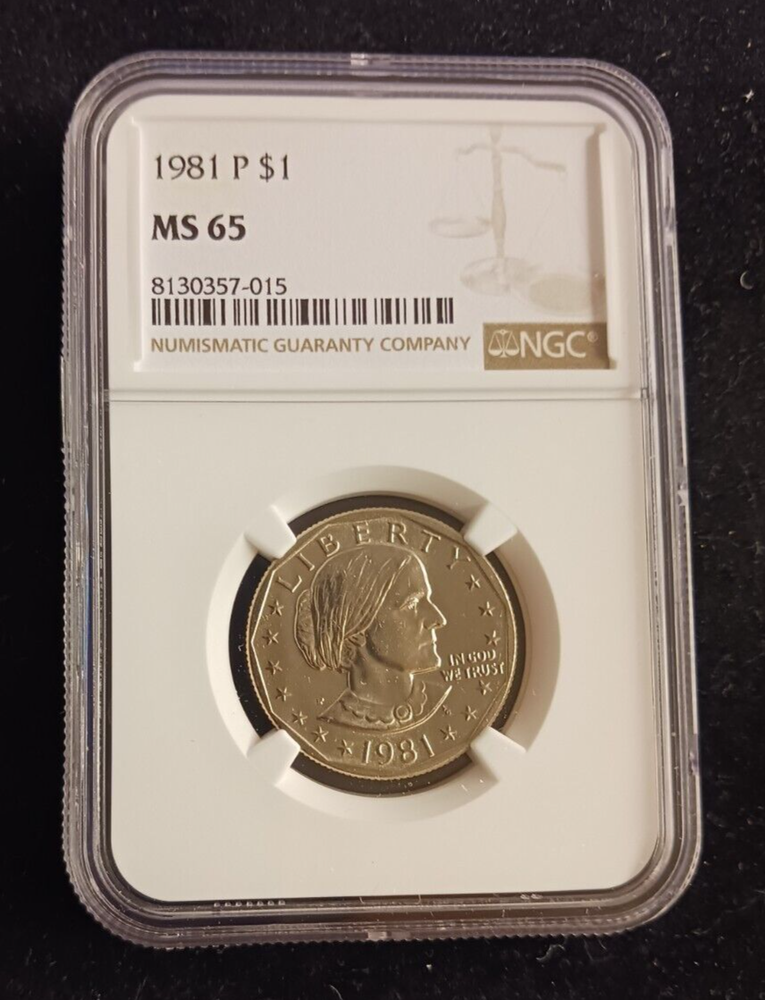 1981(P) NGC MS 65 Susan B. Anthony Dollar Coin