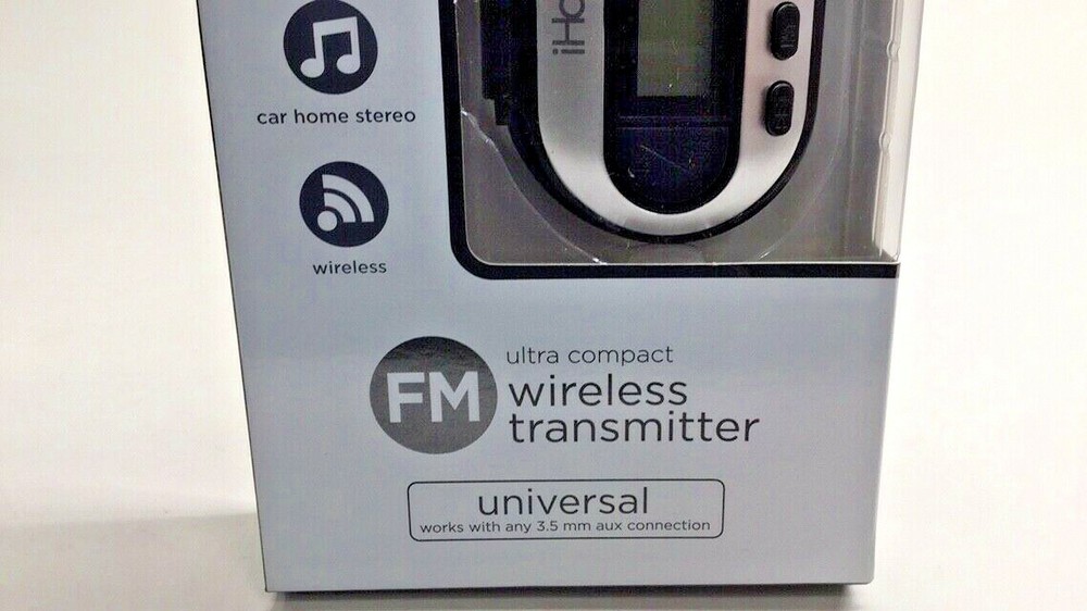 iHome IH-CA500B-AA FM Wireless Transmitter Ultra Compact for 3..5mm Aux Connect