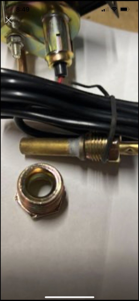 Water Temperature Gauge White Face Mechanical 2"