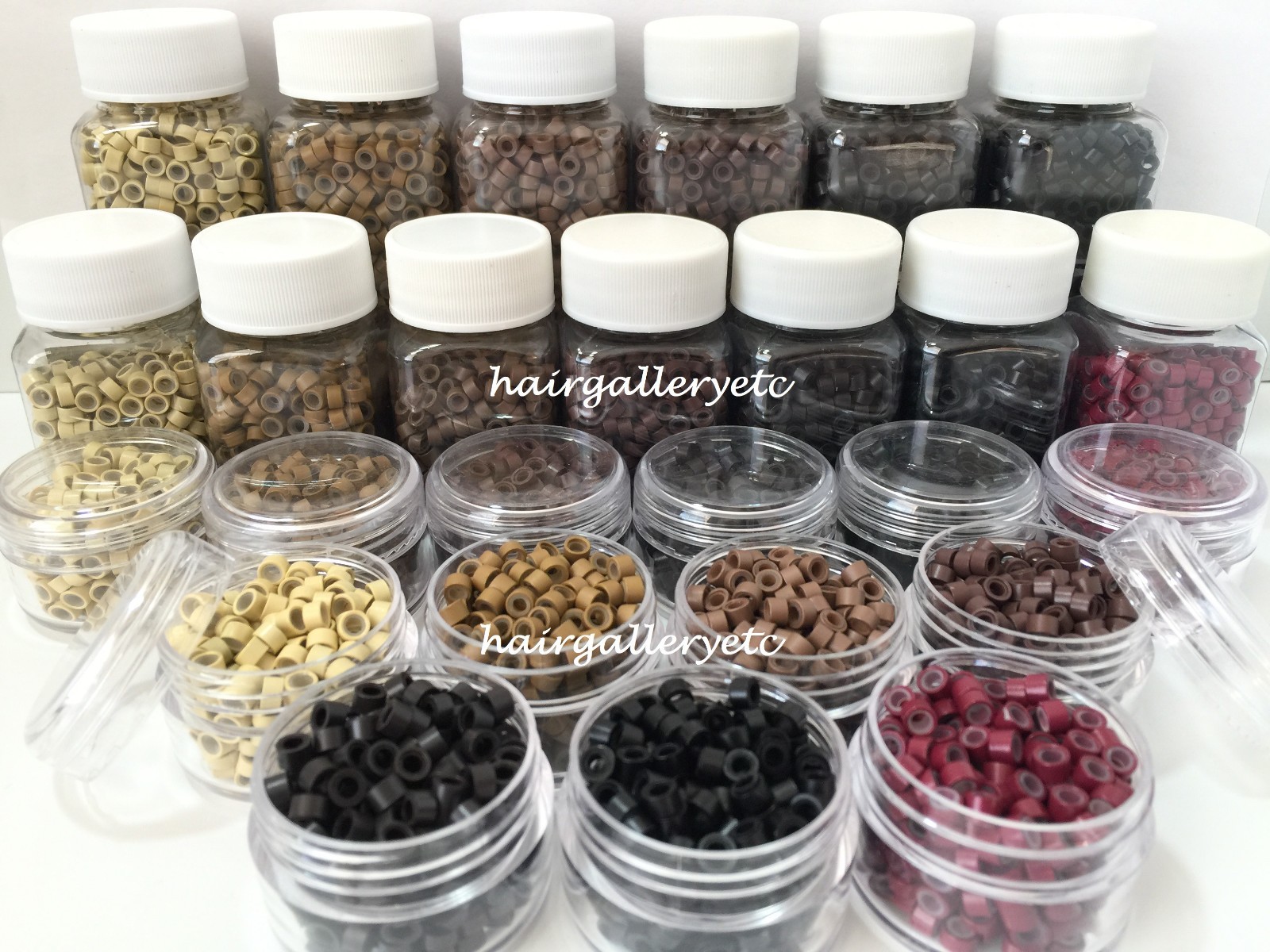 Silicone Lined Micro Rings Link Crimp Beads Hair Extension I tip Free Hook /Loop