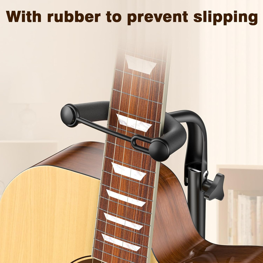 Guitar Stand, 2 Pack Height Adjustable Foldable Guitar Stand with Secure Support