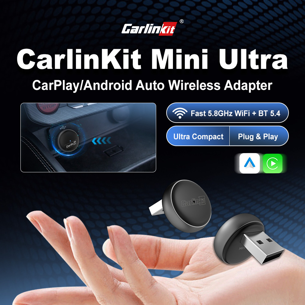 CarlinKit Mini ULTRA 🛜Wireless Compact Apple CarPlay & Android Auto Wireless