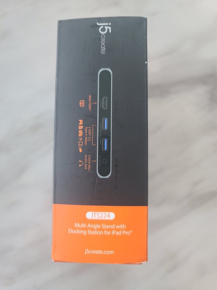 j5create JTS224 Multi-Angle Docking Station for iPad Pro 4K HDMI USB-C