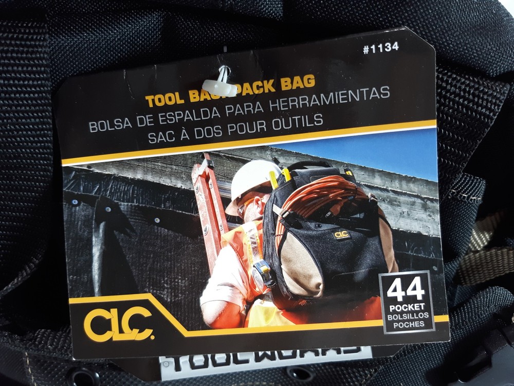 CLC Tool Backpack Bag 44 Pockets Work Gear